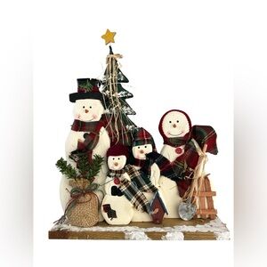 Festive Snowman Family Holiday Decoration